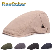 RoxCober дышащая Летняя Сетка береты шапки для новорожденных мальчиков головные уборы плюща Гольф вождения плоская кепка для мужчин женщин peaky blinder 026