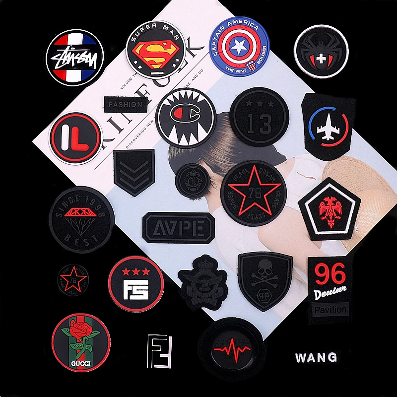 

3D bump cloth patch sticker clothes down decoration repair hole sticker hand seam fashion high-grade embroidery stereo badge