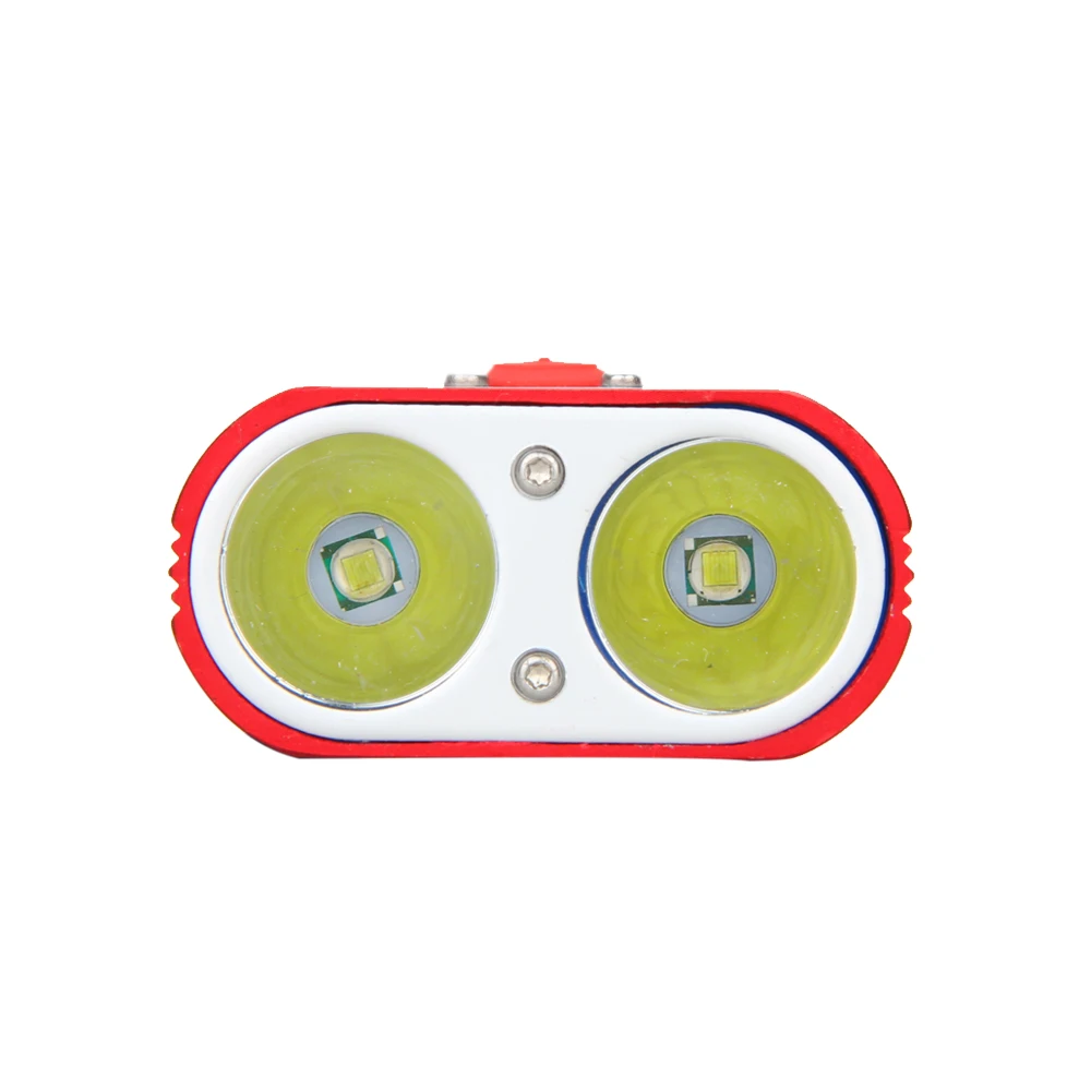 Perfect Aluminum 2x XM-L T6 LED Light Front Bike Headlight 7 ModesCycling Lamps+2x Rechargeable 3.7v 18650 2400mah Battery+Charger 26
