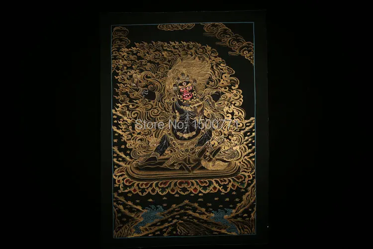 Фон с изображением тибетской ламы ручная работа Мандала Thangka черный цвет для