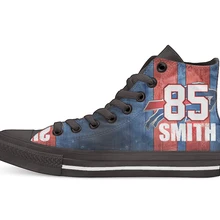 Буйвол футболист Смита высокие парусиновые туфли на заказ прогулочная обувь