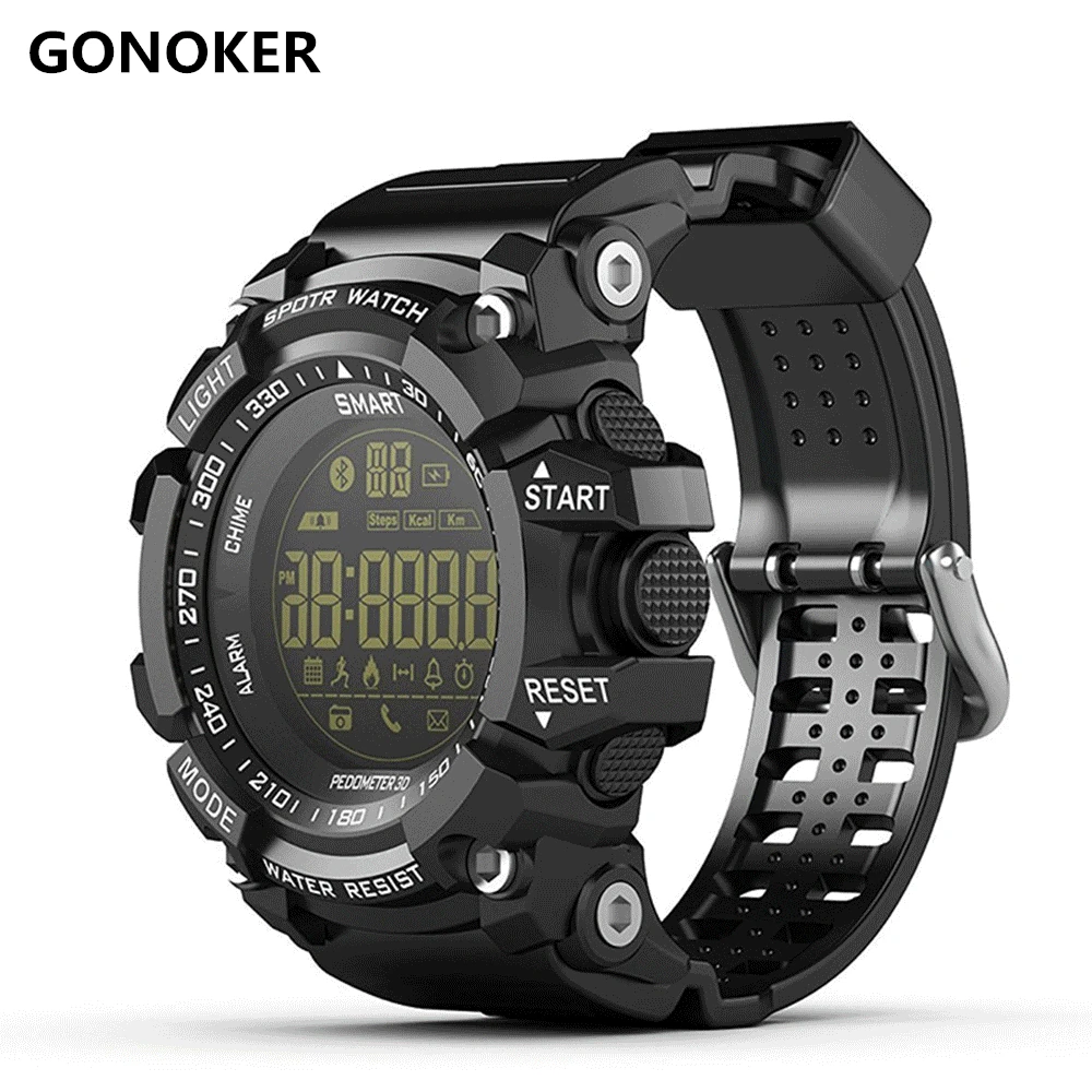 Спортивные Смарт-часы GONOKER EX16S шагомер фитнес Цифровые водонепроницаемый