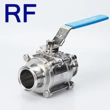 RF 1,2" SS304 316L 3 Pc тип полный порт шаровой клапан санитарный Tri Зажим наконечник тип для домашнего дневника