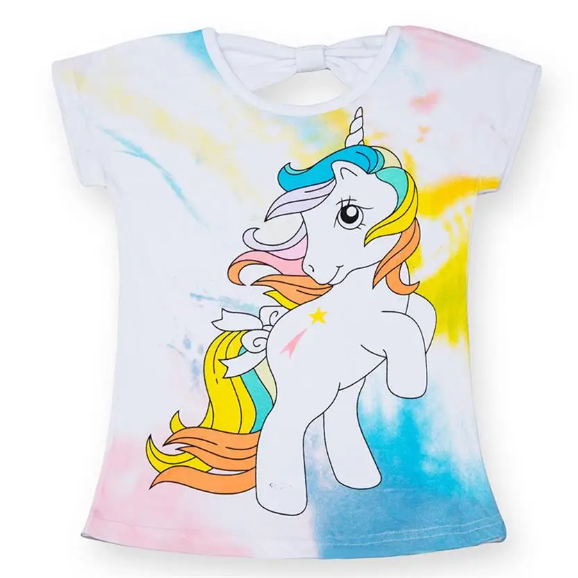 Г. Летняя модная футболка унисекс с единорогом детские белые футболки с короткими рукавами для мальчиков, хлопковые топы для маленьких детей, одежда для девочек от 3 до 8 лет - Цвет: Unicorn T-shirt