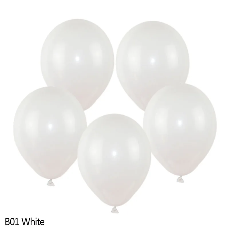 10 шт 10 дюймов толщиной 2,2 г латексные воздушные шары для гелия круглые шары Свадьба День рождения праздничные воздушные шары надувные воздушные шары - Цвет: B01 white-30
