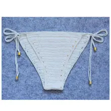 4 цвета, летний хит, женский купальник, ретро, винтажный Бразильский бикини, нижняя сторона, галстук-ленточка, стринги, купальный однотонный купальник K01