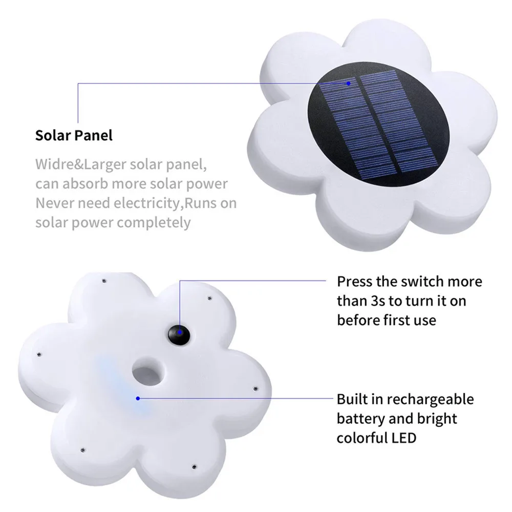 Открытый светодиодная лампа на солнечных батареях цветок лилии лампы для двора, сада, газона вдоль дорожки, на участке декоративный ночник# XTN