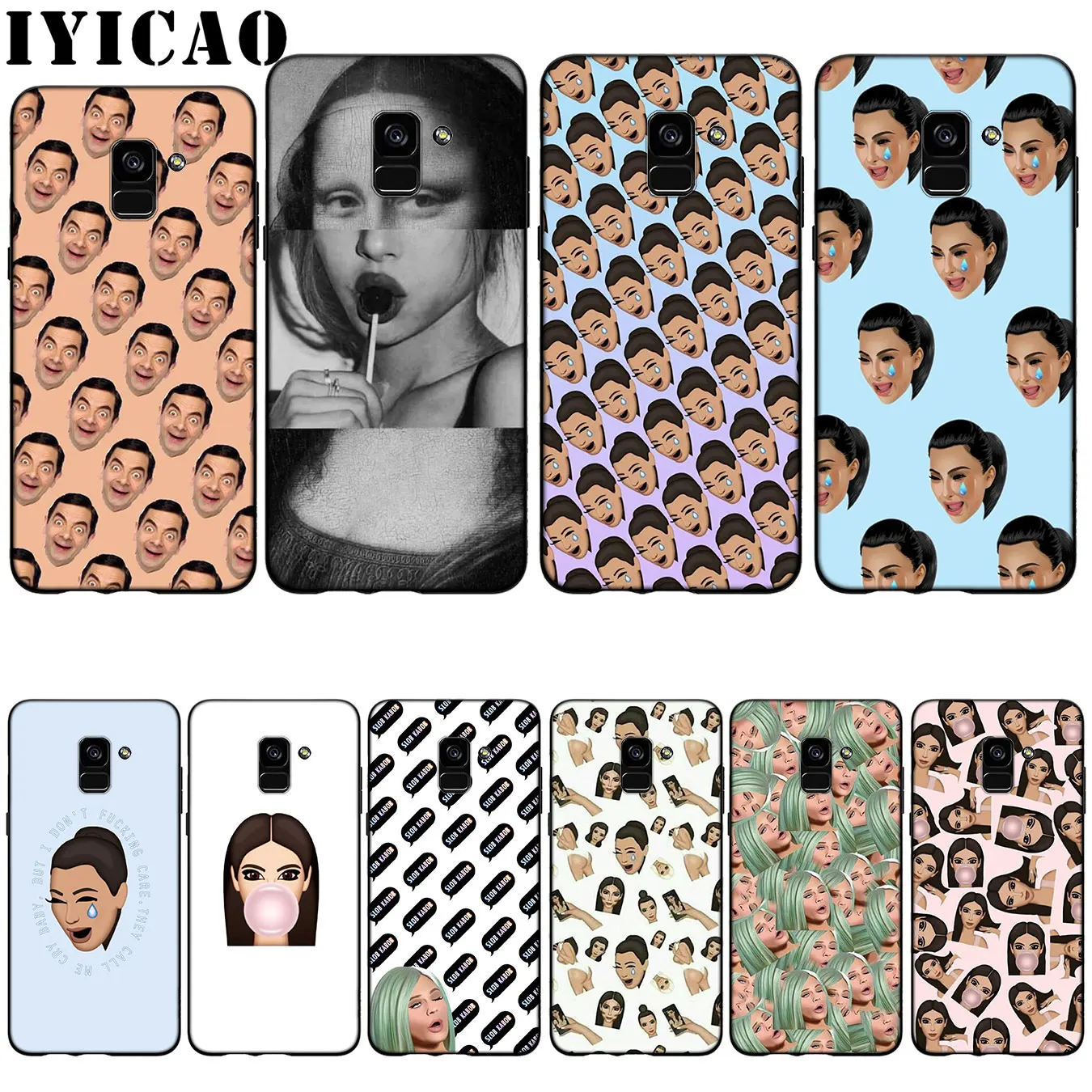 Iyicao смешное лицо kimoji Ким Кардашьян силиконовый мягкий чехол для samsung Galaxy A6 плюс A9