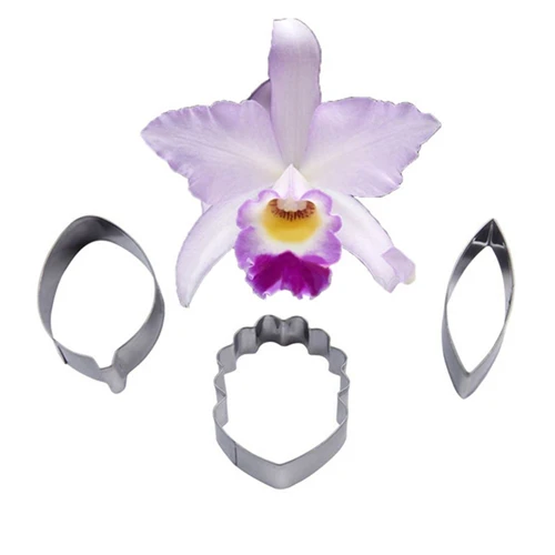 

3Pcs/set Fondant Cake Sugar Craft Mold Cookie Cutters Dendrobium Orchid Petal Flower Baking Decorating Tool