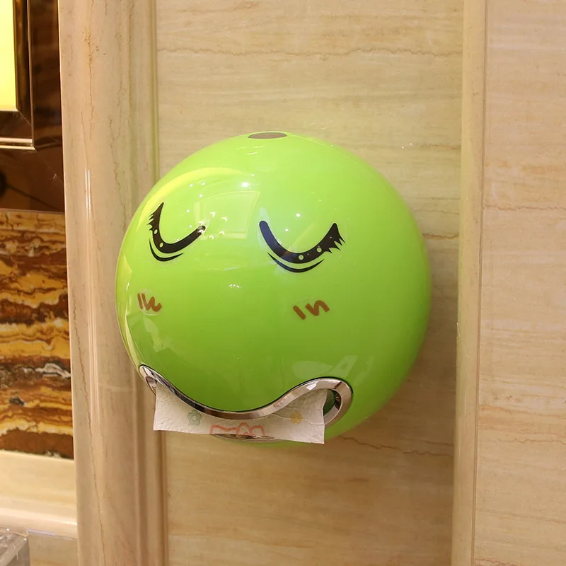 

Plastic Facial Expression Toilet Paper Roll Paper Holder Rack Bathroom Bedroom Wall Sticker Toilet Paper Boxes