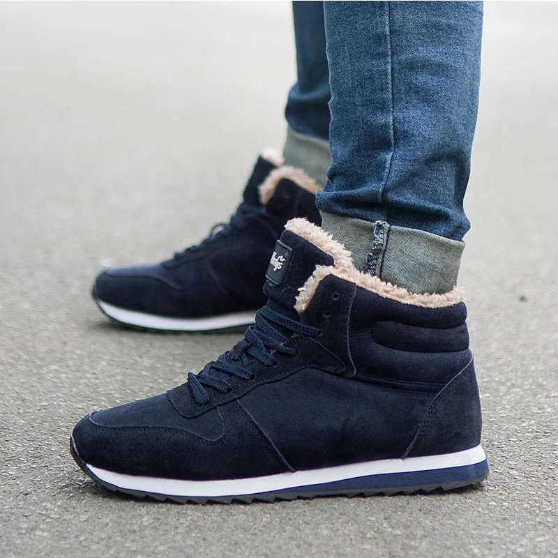 Men Boots Fashion Men Winter Shoes Plus Size Ankle Boots Winter Casual Sneakers Male Keep Warm Unisex Boots Chaussure Homme