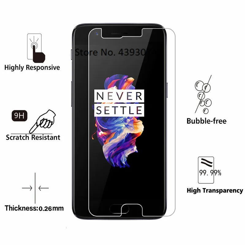 Закаленное стекло для Oneplus 5 Защита экрана One Plus Five Oneplus5 A5000 Защитная стеклянная