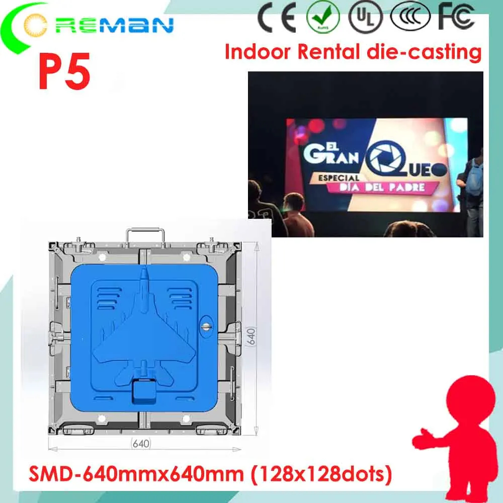 

www xx com small 640mmx640mm die casting aluminum cabinet for indoor rental led screen , 128x128 indoor p5 led rental panel