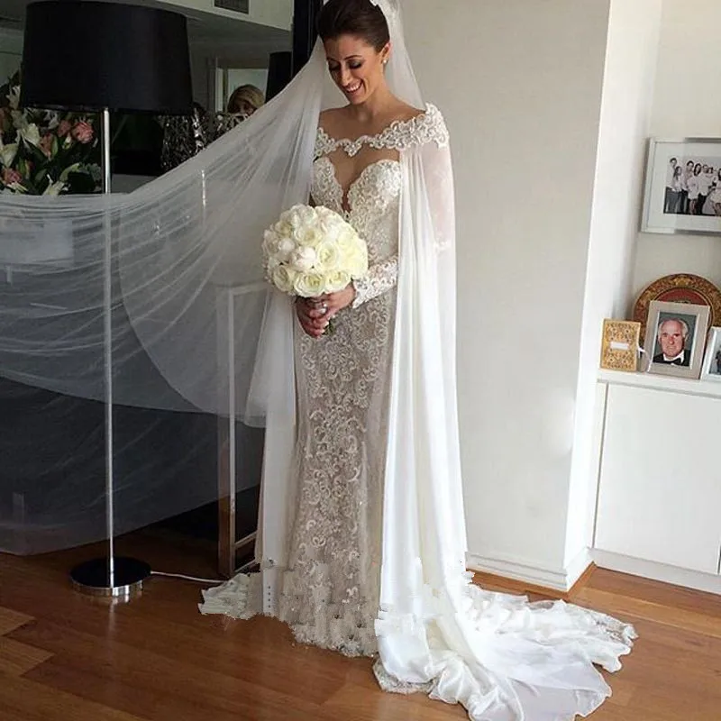 Long-Sleeve-2016-Sheer-Back-Weding-Gowns-Vestidso-De-Noiva-Mermaid-Wedding-Dresses-Robe-De-Mariee (1)