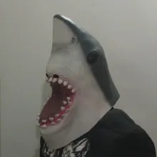 The highest selling Fancy Dress Ideal Classic Realistic Animal Latex Shark Mask for Halloween props the ideal homeworkers