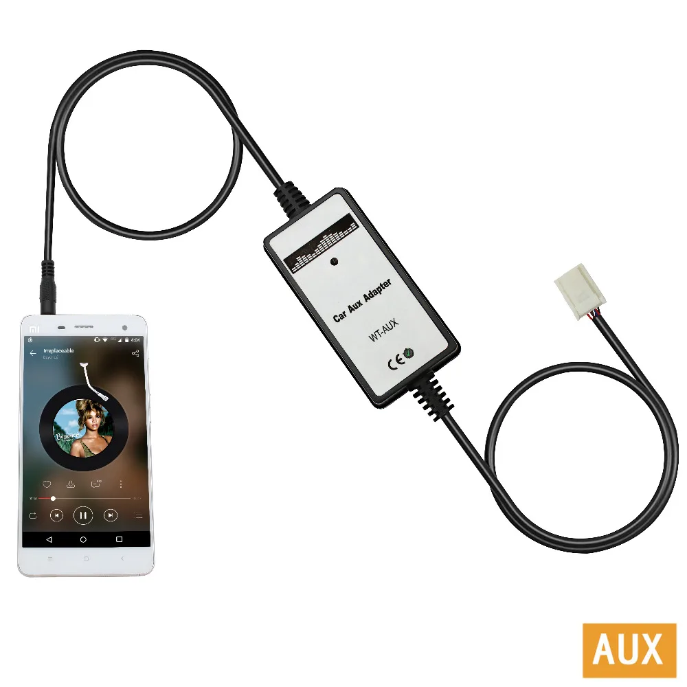 Car Audio mp3 Player CD Adapter AUX Cable 3.5mm plug connect