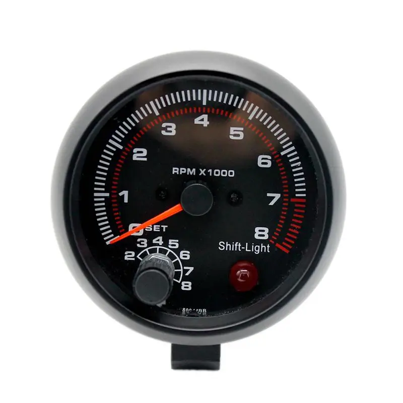 12V Digital Tachometer Gauge 95mm Dial Red Light Auto Car Engine Speed