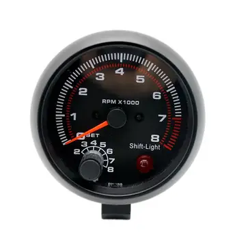 

12V Digital Tachometer Gauge 95mm Dial Red Light Auto Car Engine Speed Meter