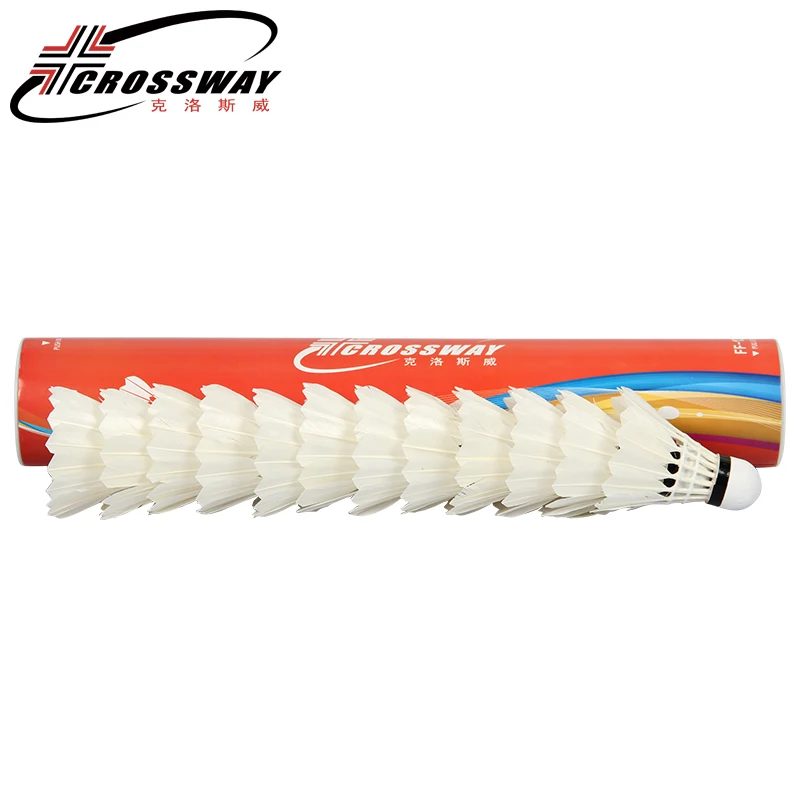 12 piezas o 6 piezas barril de bádminton Shuttlecock blanco clase una pluma de pato volando estabilidad duraderas Shuttlecock de la bola 12 piezas o 6 piezas barril de bádminton Shuttlecock blanco clase una pluma de pato volando estabilidad duraderas Shuttlecock de la bola