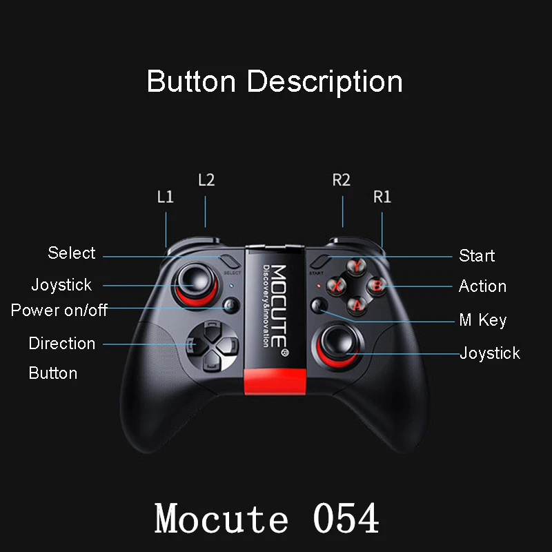 Mocute 050 обновление 054 Bluetooth геймпад Android джойстик ПК беспроводной контроллер VR игровой коврик для ПК смартфон для VR