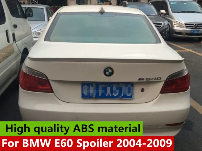 

For BMW E60 Spoiler High Quality ABS material Car Rear Wing SpoilerS For BMW E60M5 520 525 528 535 White Black Spoiler 2008-2011