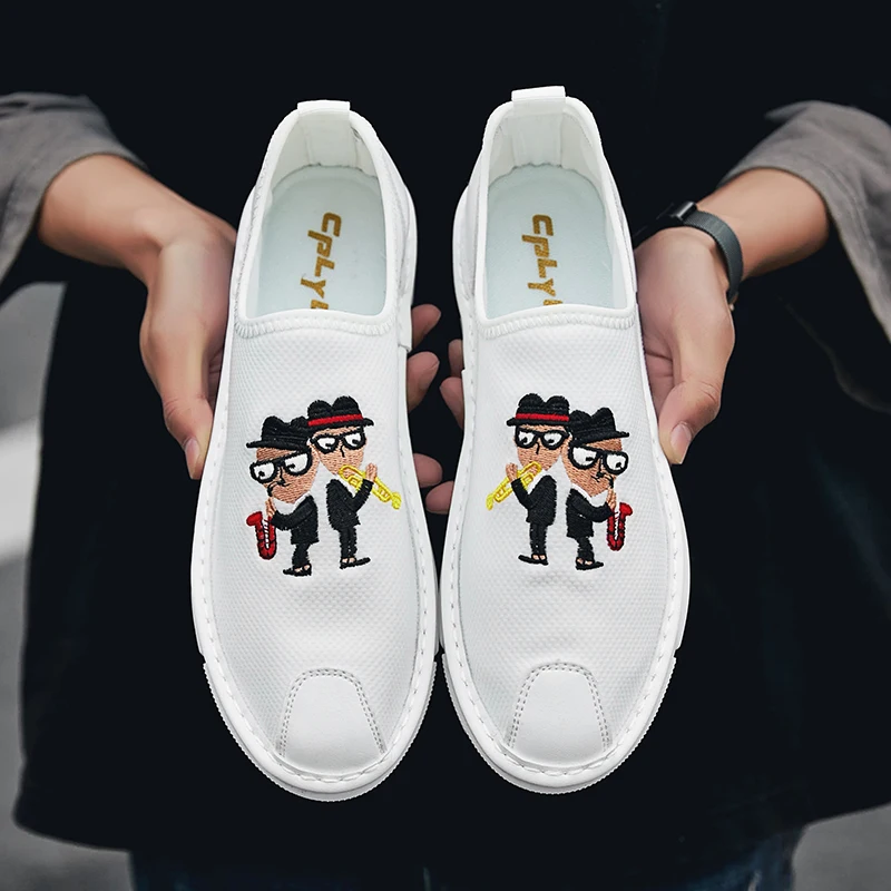 

MIVNSKVE Personality design Slipony Men Fashion Men Sneakers Flats Casual Shoes Canvas Shoes Nice Comfortable Men Shoes Loafers