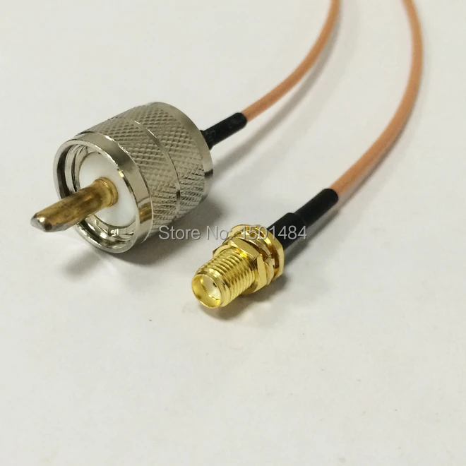 New Sma Female Jack Switch Uhf Male Plug Pl259 Rg316 Jumper Cable 15cm