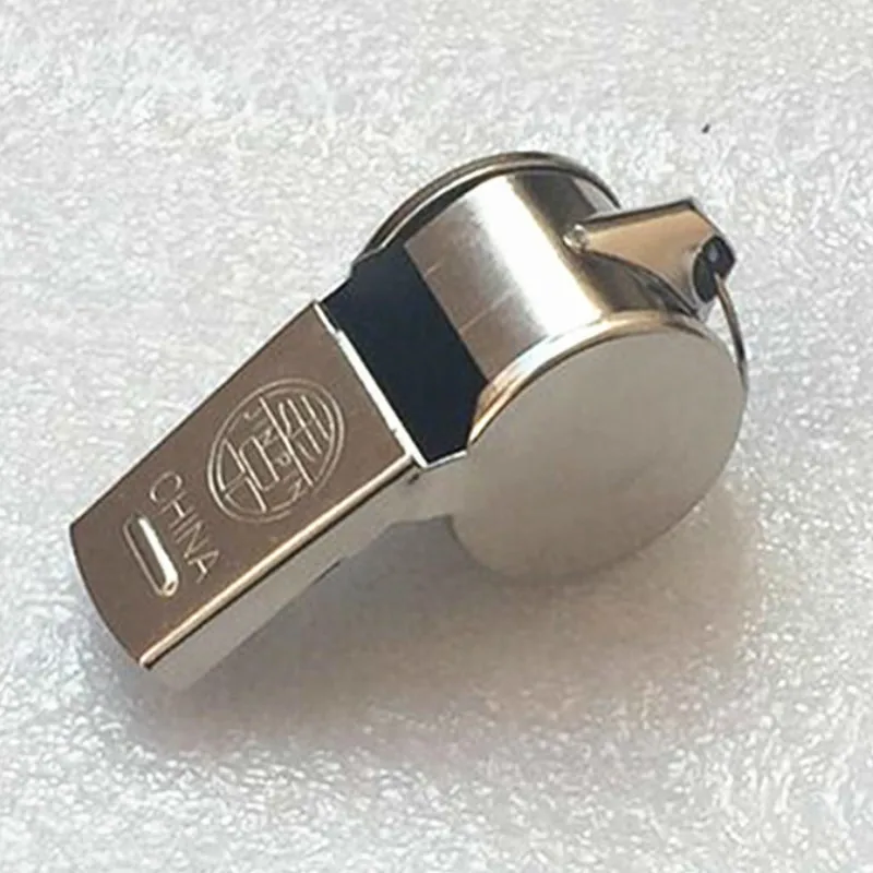 صفارة معدنية الحكم الرياضة الرجبي حزب مدرسة تدريب كرة القدم كرة السلة المصفقين يهتف الفولاذ المقاوم للصدأ