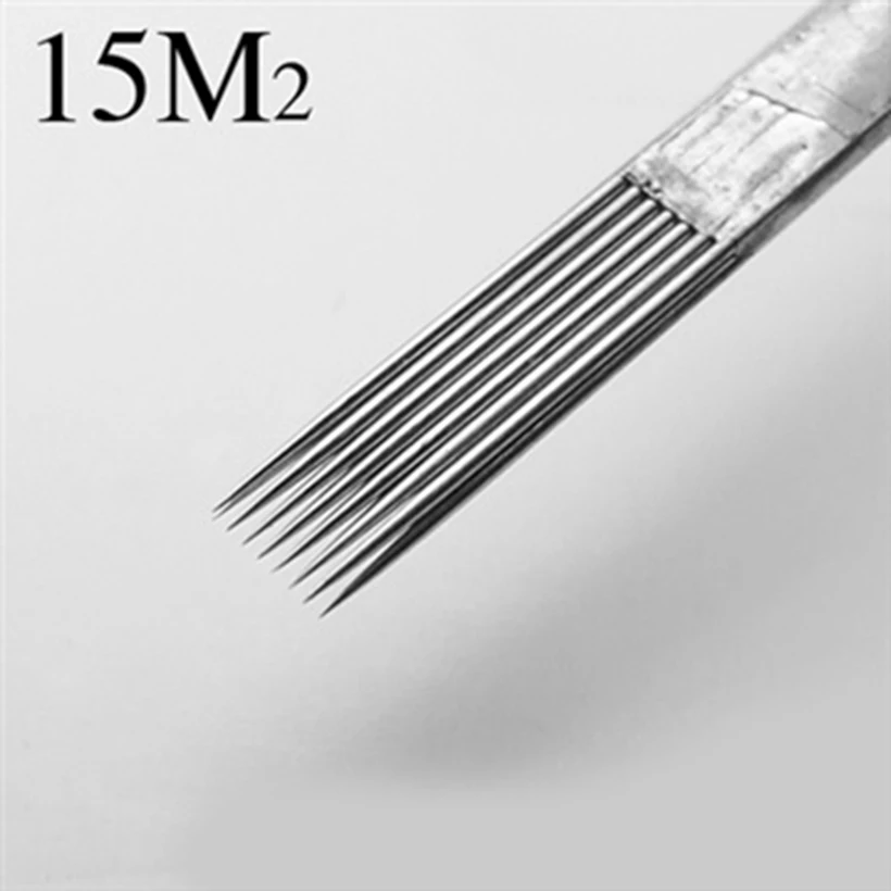 

2016 New 15M2 50PcsAssorted Sterile Disposable Tattoo Needles Double Stack Magnum Shader Needle Permanent Makeup agujas tatuaje