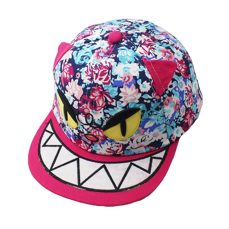 LOVINGSHA Boy Baseball Caps 3-8 Years Old Kid Cute Monster Design Snapback Caps High Qaulity Adjustable Cap For Girl CC083