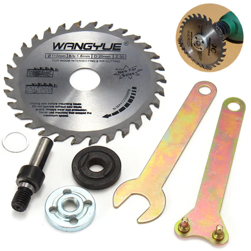 

6 pcs Cutting polished tool Accessories Kit For Hand Drill Variable Angle Grinder Included Connecting Rod Pressure Plate Wrench