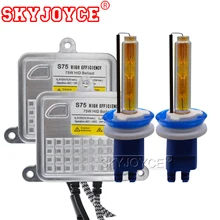 Комплект ксенона SKYJOYCE 24 в 75 Вт 3000 К 4300 К 5000 К 6000 К ксенон H1 H7 H11 D2H HID лампы 75 Вт HID балласт Грузовик Лодка HID комплект фар