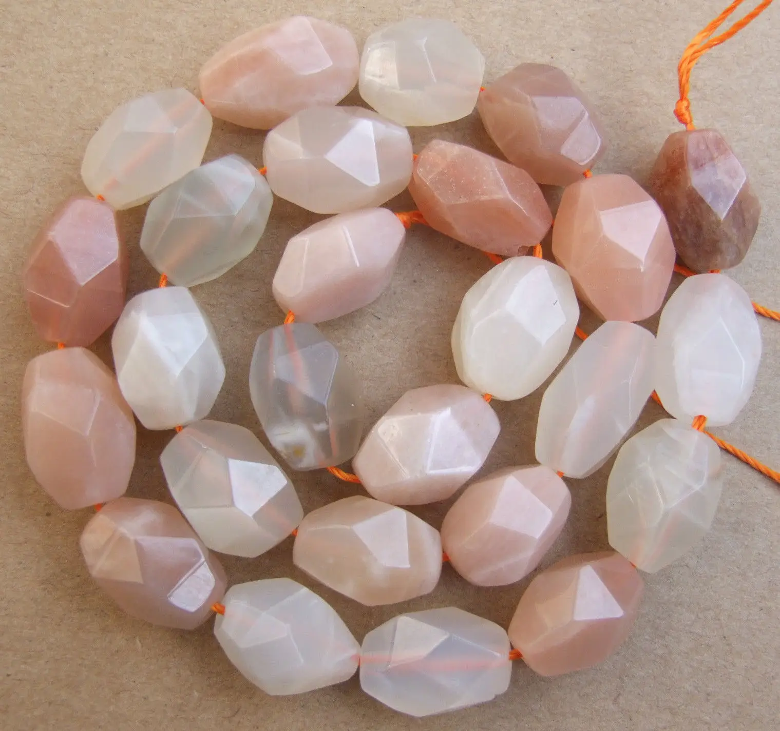 

12x15MM Natural Sunstone Faceted Freeform Loose Beads 15.5"