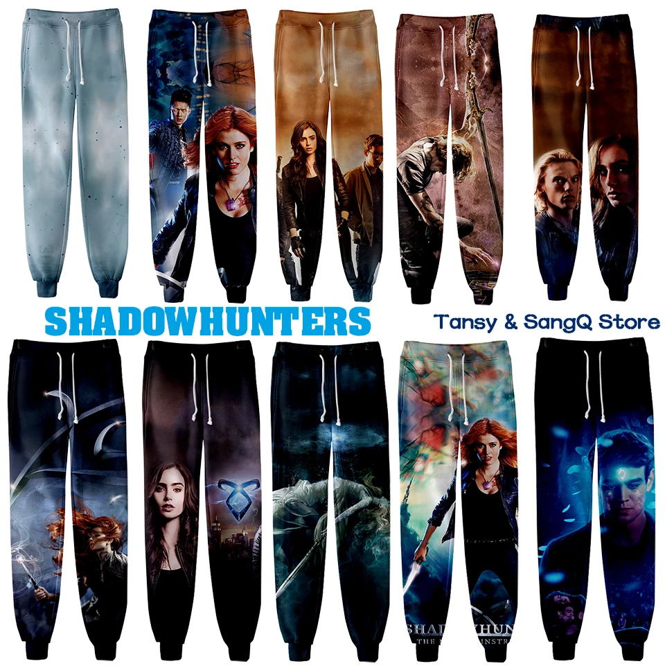 Брюки с 3D принтом Shadowhunters повседневные спортивные штаны для бега узкие брюки