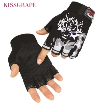 

Summer Boys gloves Half-fingers Cycling Gloves for Kids Child Anti-slip lion Gloves Children's Fashion Sunscreen Mittens