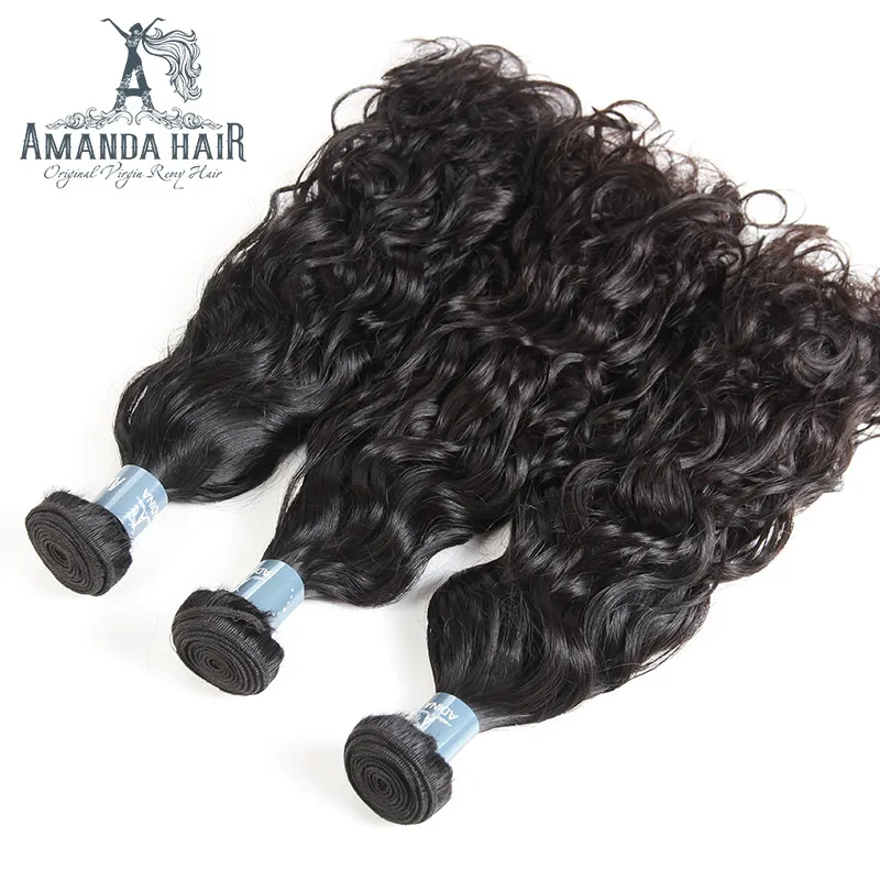 Amanda Virgin бразильские пучки волос плетение 100% необработанные человеческие волосы