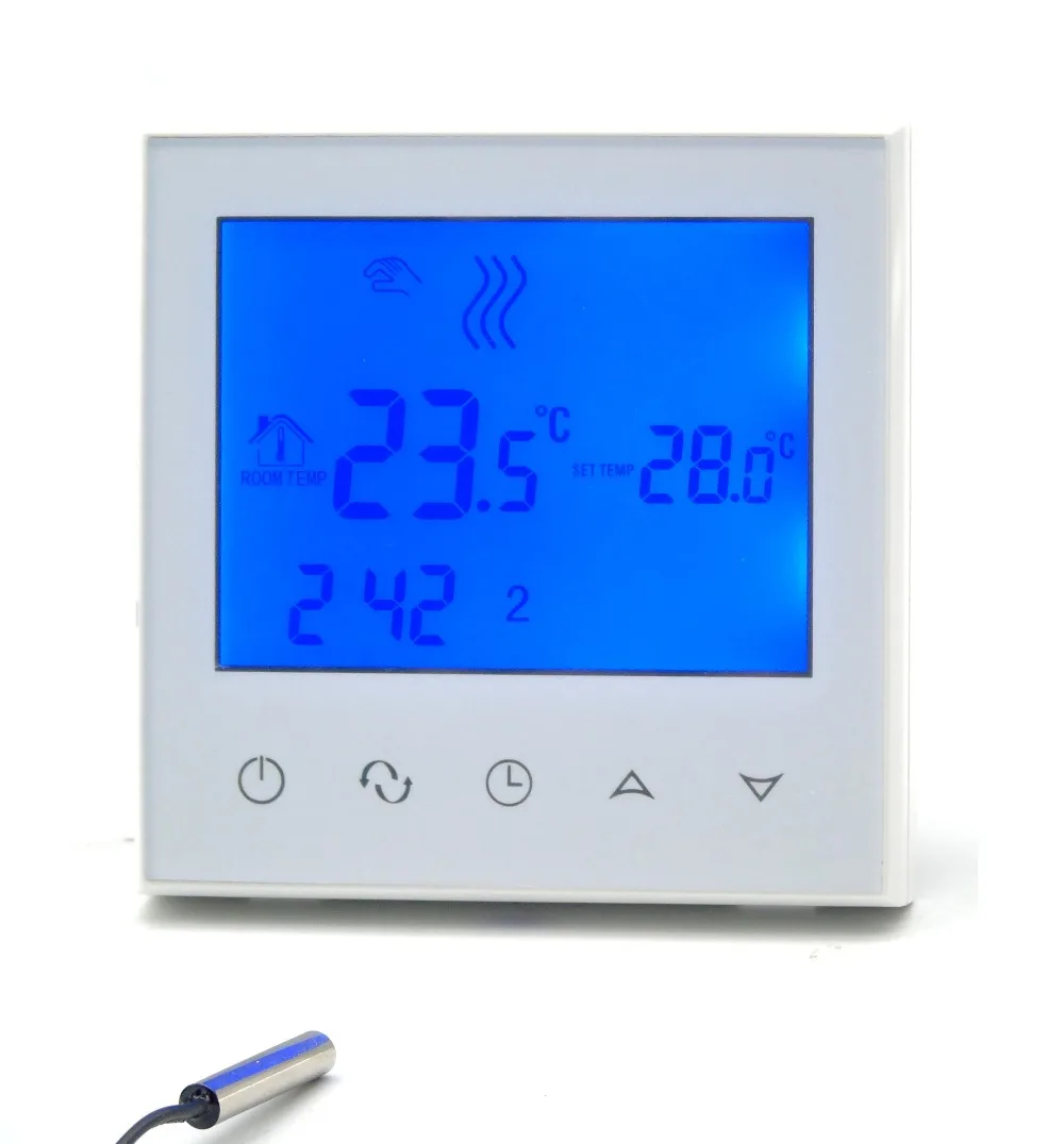 ЖК-сенсорный программируемый подогрев пола термостат для напольной теплой системы