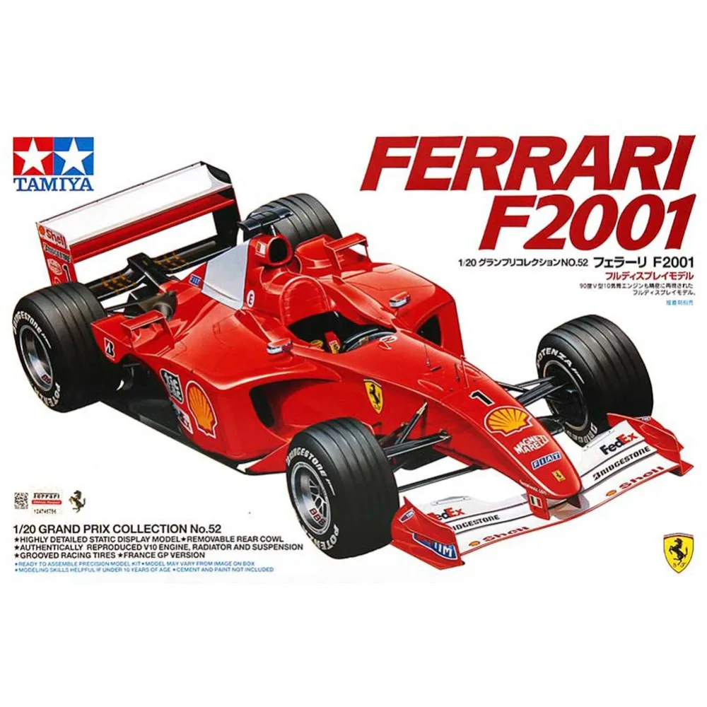 Tamiya 20052 1/20 F2001 F1 гоночный автомобиль масштабная сборка модель автомобиля