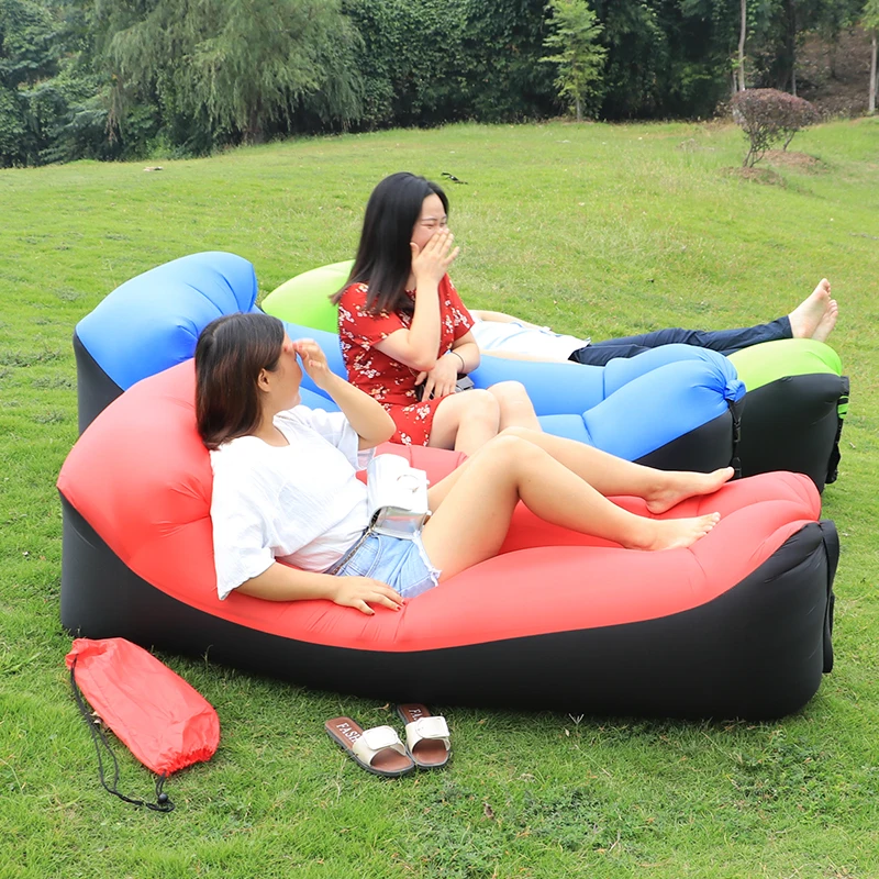 

Lawn Park camping mat inflatable lazy bag waterproof Beach lazy sofa moistureproof Picnic mat air sofa bed lounger mattress pad