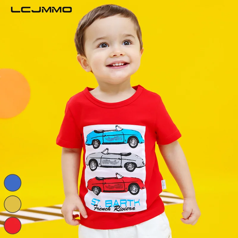 LCJMMO Baby Kids Tshirt Cotton Boys Tshirts Tops Tees Summer Short