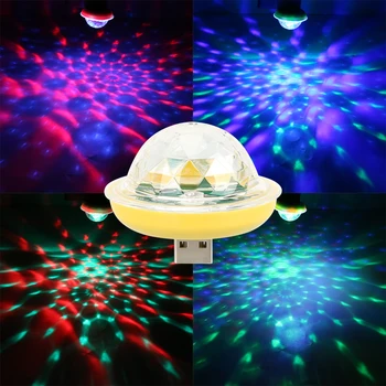 

LEEPEE Rotating Magic Ball USB LED Stage Light Interior Decorative Light Spotlight DJ Car Lantern Mini USB led Party Lights DC5V