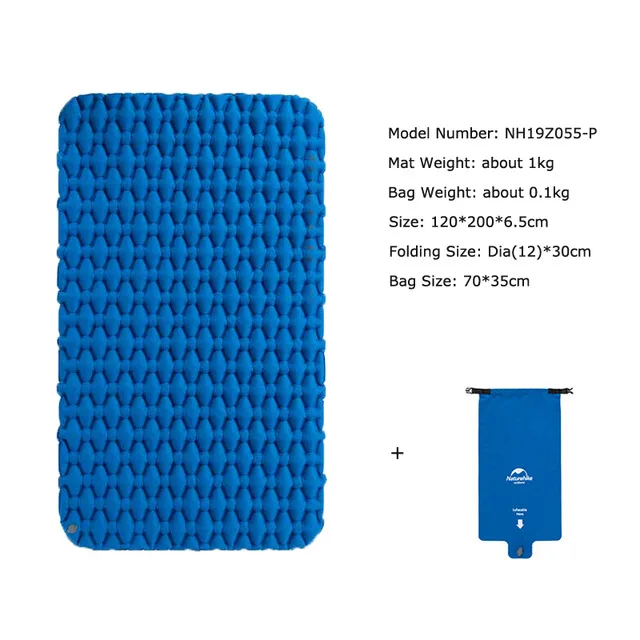 A with air bag Naturehike colchon надувной туристический коврик кровать надувной матрас спальный коврик природа поход 1 человек, 2 двойной человек - Цвет: A with air bag