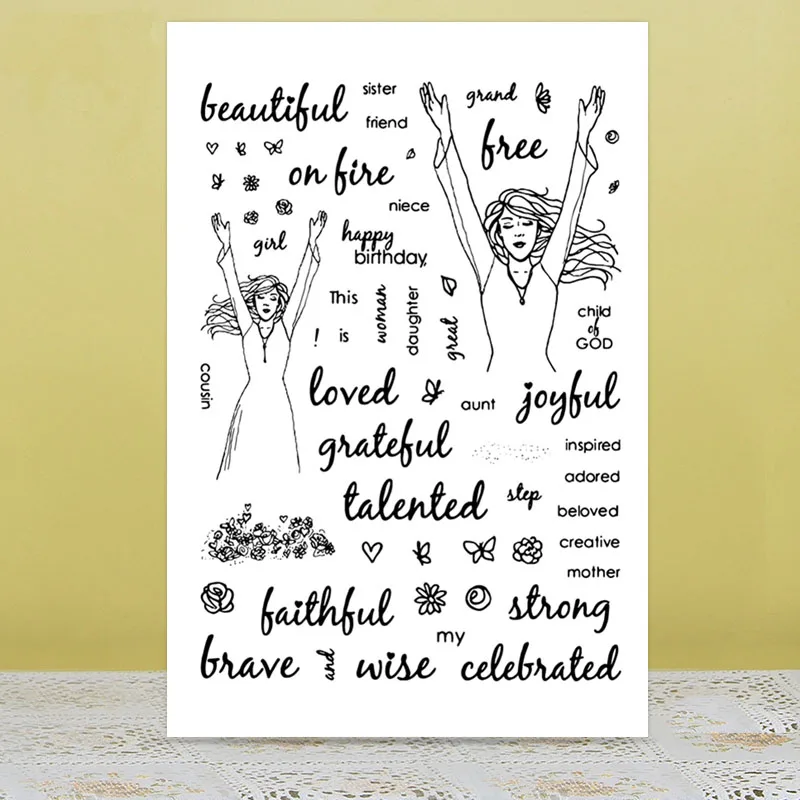 

Girl prayer clear stamps For DIY Scrapbooking/Card Making/Album Decorative Silicone new Stamp Crafts supplies