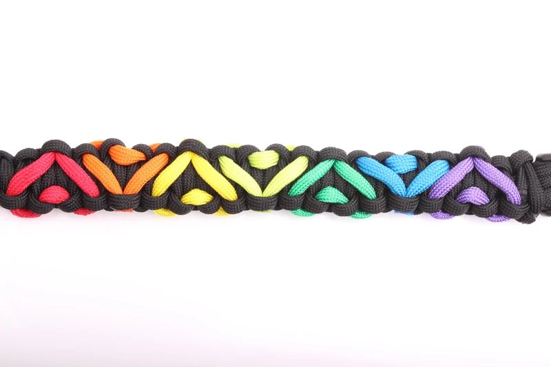 ЛГБТ Паракорд радуга черное сердце плетение браслеты 550 браслет|bracelet d|bracelet