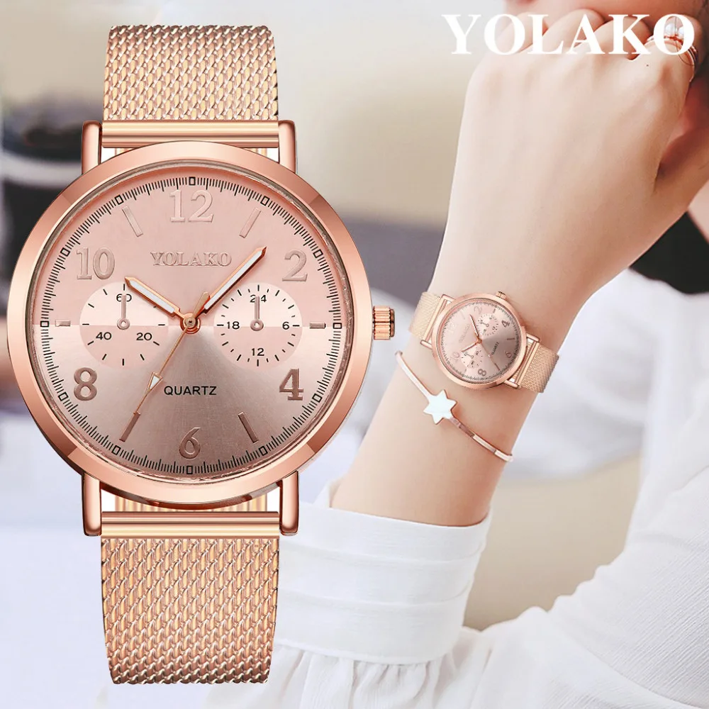

YOLAKO Men's Quartz Watch Stainless Steel Leather Strap Newv Analog Watch Simple Casual Fashion Running Outdoor Sports A1