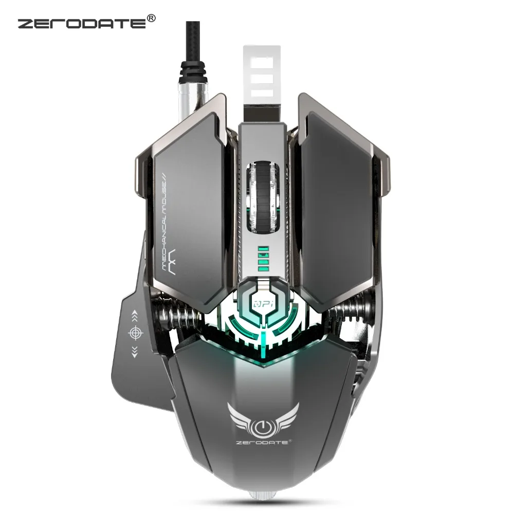 

New LD-MS500 Gaming Mouse Professional Mechanical Gaming Mouse Ergonomic Adjustable 4000DPI RGB Game Mice Breathing Light