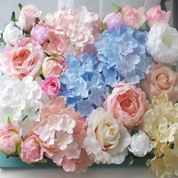

27 Petals Each Simulation Silk Hydrangea Flowers Heads for Party Home Floral DIY Decor Wedding Decoration Fake Flowers