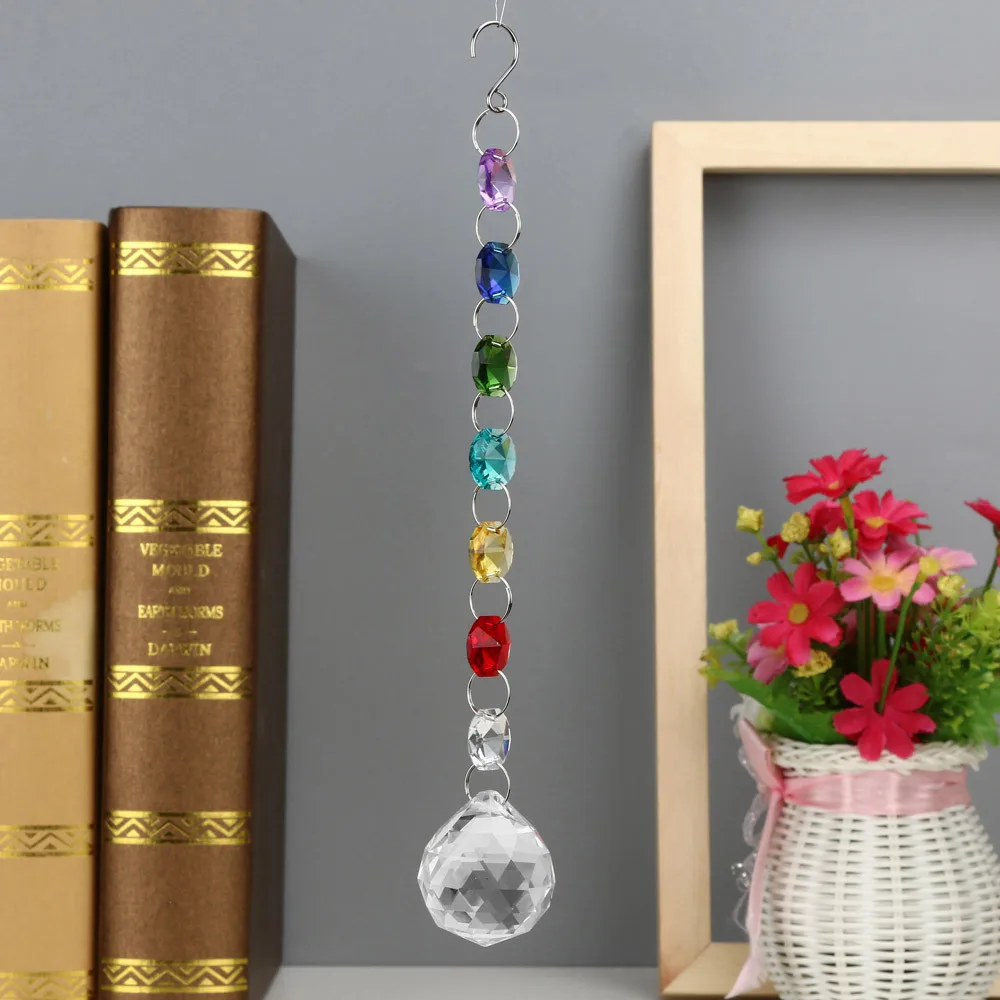 1 шт. DIY богемный прозрачный хрустальный шар призмы подвесной свадебный Декор