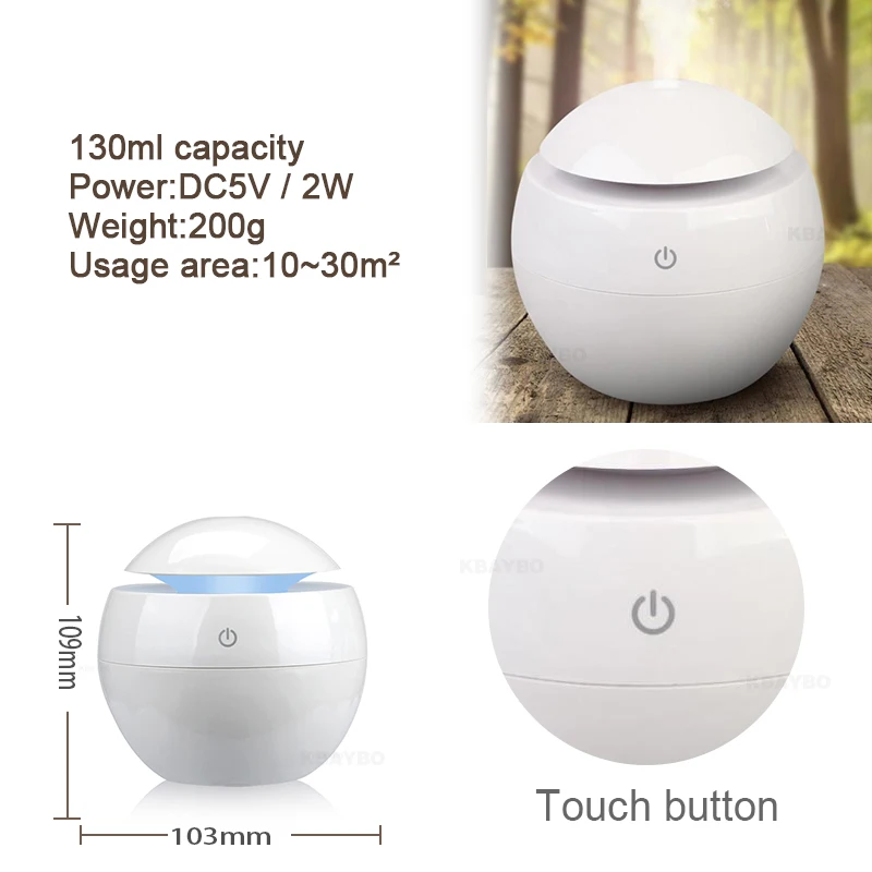 Online Berubah Aroma Minyak Esensial Diffuser Mini USB Air Humidifier Portable Ultrasonic Kabut Humidifier Air Purifier LED Malam Lampu