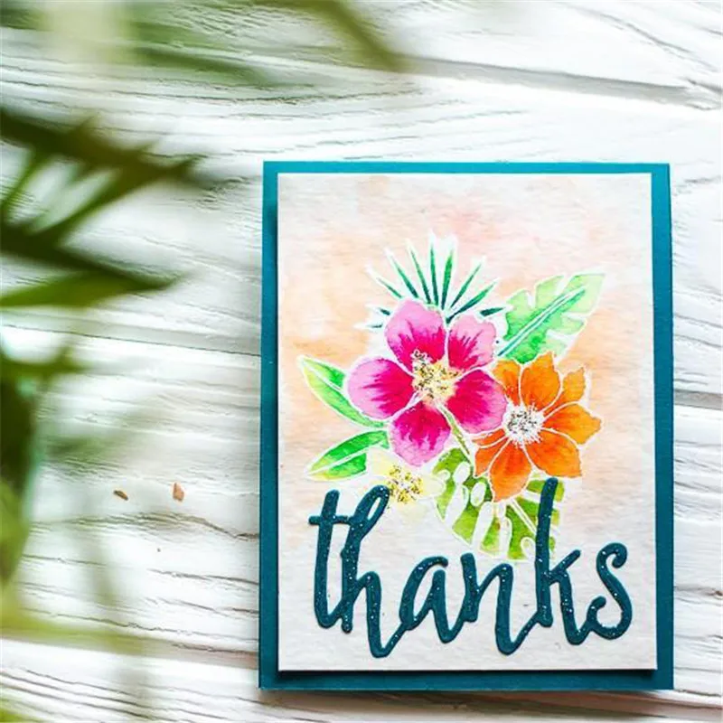

YaMinSanNiO Thanks Words Metal Cutting Dies New 2019 Letter Dies Scrapbooking for Card Making Embossing Die Cut Crafts Dies